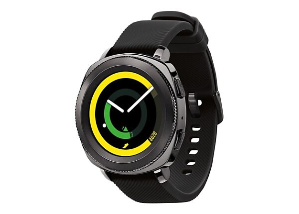Samsung Gear Sport SM-R600 - black - smart watch with strap - black - 4 GB