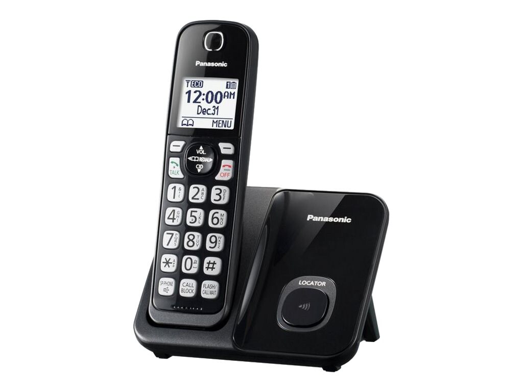 Panasonic KX-TGD510B - cordless phone with caller ID/call waiting - 3-way call capability