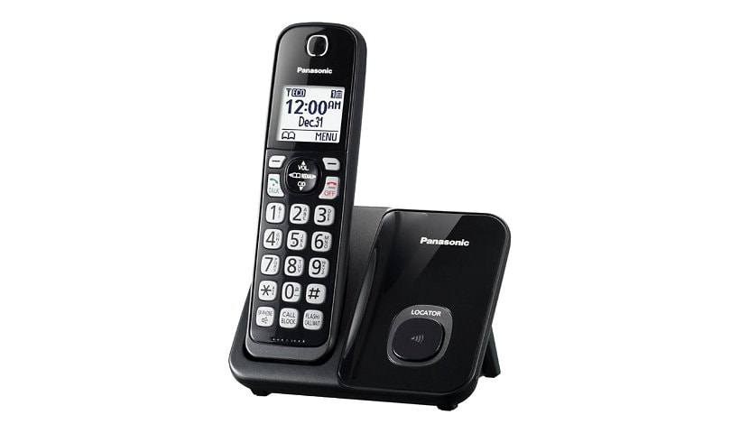 Panasonic KX-TGD510B - cordless phone with caller ID/call waiting - 3-way call capability