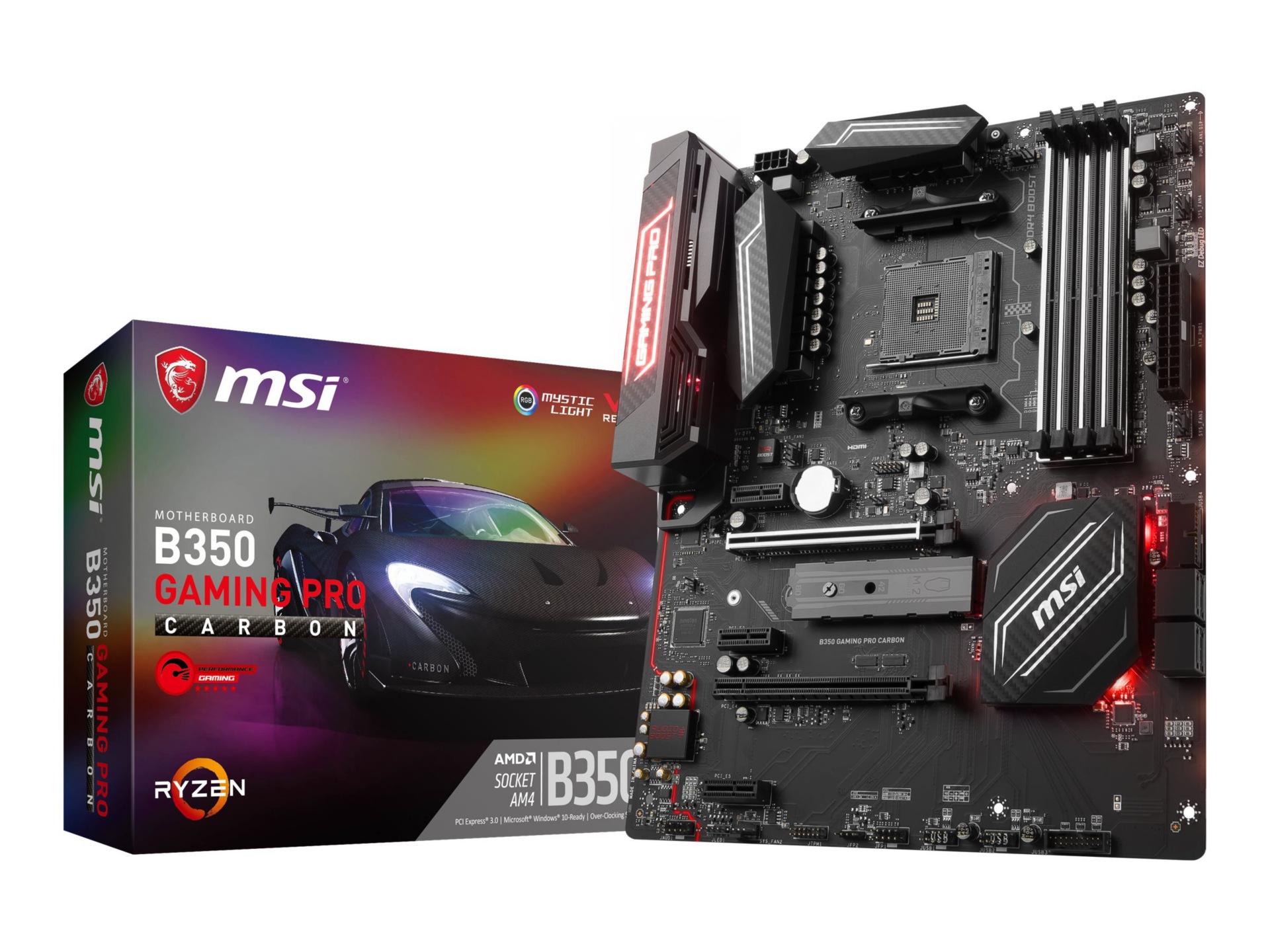 MSI B350 GAMING PRO CARBON - motherboard - ATX - Socket AM4 - AMD B350 FCH