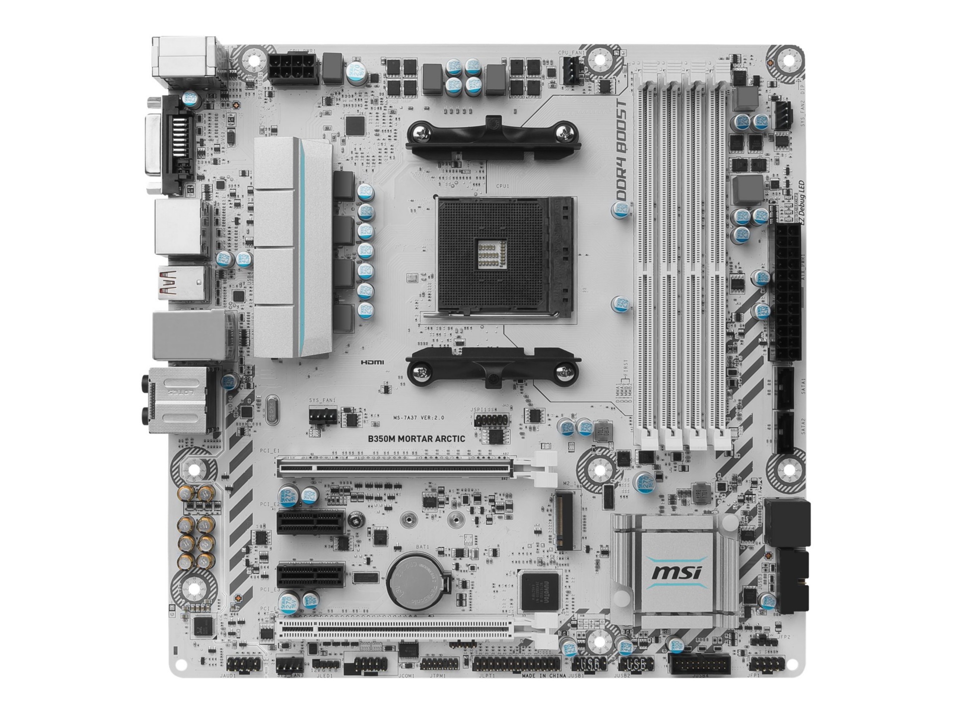 MSI B350M MORTAR ARCTIC - motherboard - micro ATX - Socket AM4 - AMD B350 FCH