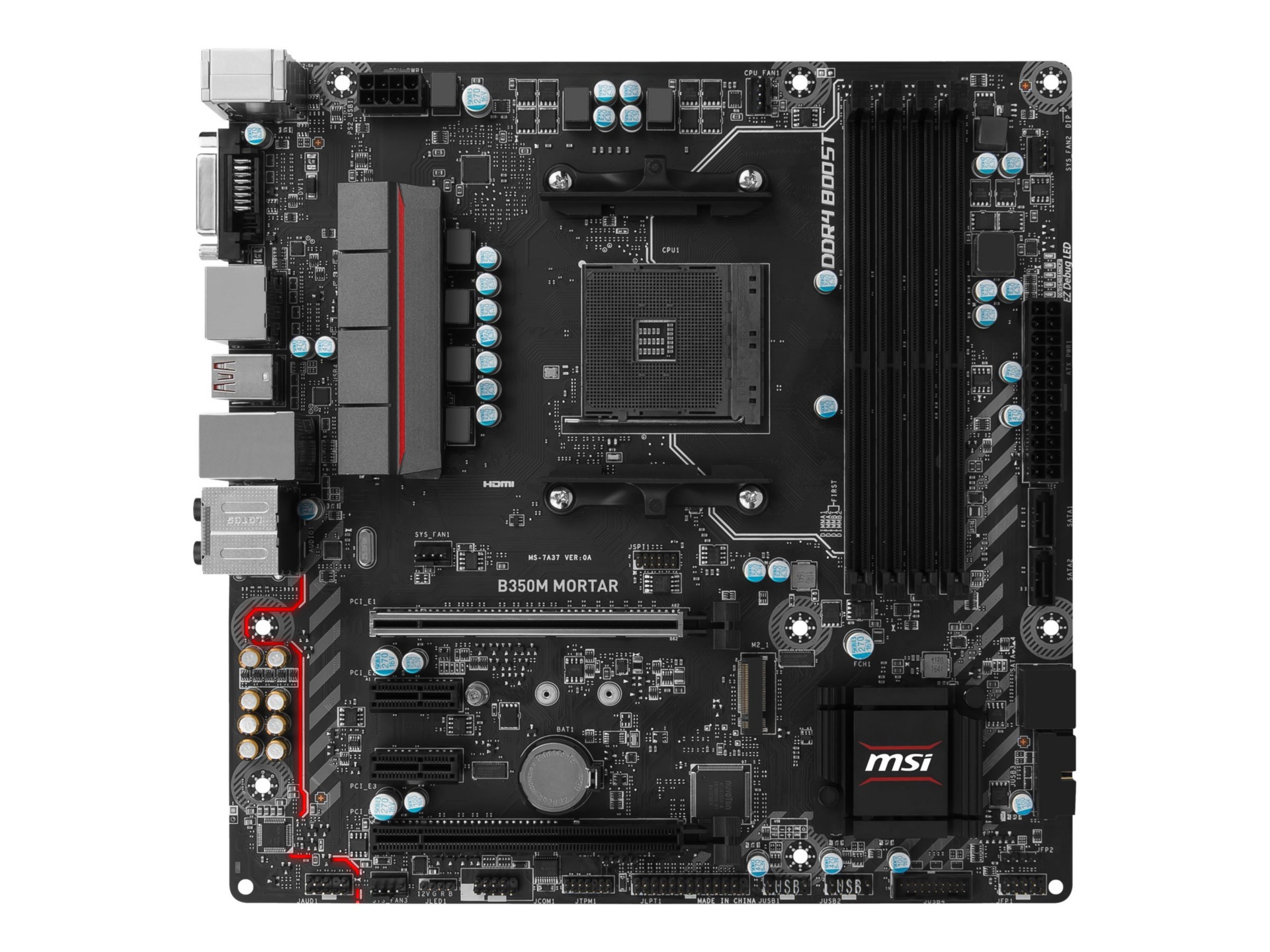 MSI B350M MORTAR - motherboard - micro ATX - Socket AM4 - AMD B350 FCH