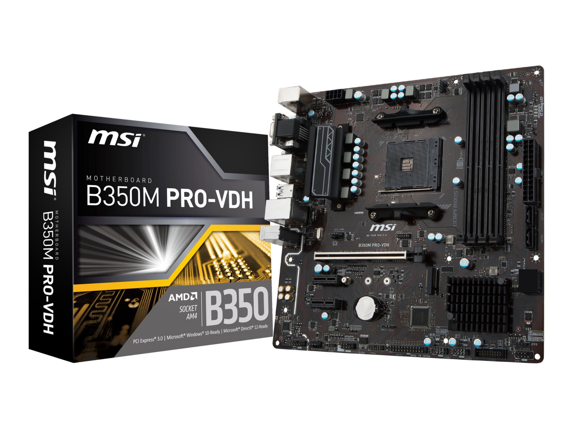 MSI B350M PRO-VDH - motherboard - micro ATX - Socket AM4 - AMD B350 FCH