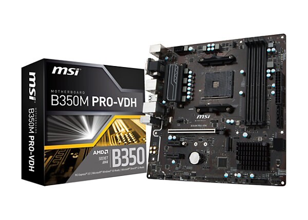 MSI B350M PRO-VDH - motherboard - micro ATX - Socket AM4 - AMD B350 FCH