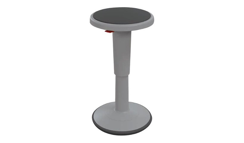 MooreCo Hierarchy Grow Tall - stool - round - reinforced plastic - gray