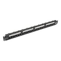 Tripp Lite 24-Port 1U Rack-Mount Cat6a/Cat6/Cat5e 110 Patch Panel with Cable Management Bar, 110 Punchdown, RJ45, TAA -