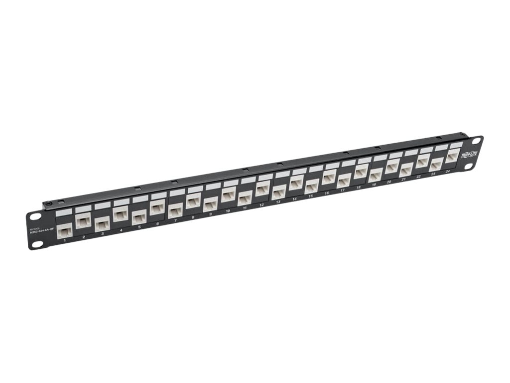 Tripp Lite 24-Port Cat6a Cat6 Cat5e Patch Panel 110 Punchdown Offset 1URM