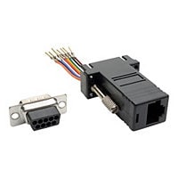 Tripp Lite DB9 to RJ45 Modular Serial Adapter (M/F), RS-232, RS-422, RS-485 - serial adapter - black