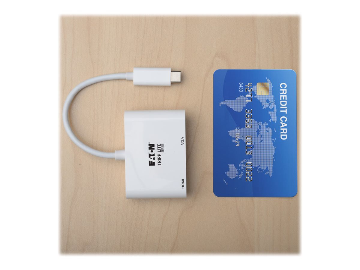 Thumbnail 5 of 7 for Eaton Tripp Lite Series USB 3.1 Gen 1 USB-C to HDMI/VGA 4K Adapter (M/2xF), Thunderbolt 3 Compatible, 4K @30Hz - adapter