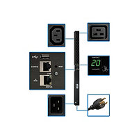 Tripp Lite PDU Monitored 208/230V 20A 18 C13;2 C19 C20/L6-20P LX Interface
