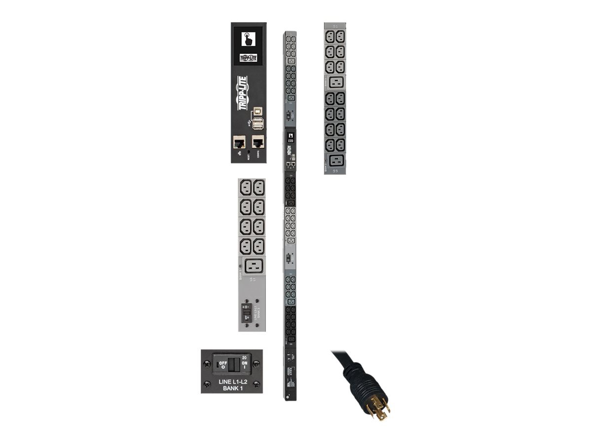 Eaton 10kW 200-240V 3PH Monitored PDU - LX Interface, Gigabit, 48 Outlets,