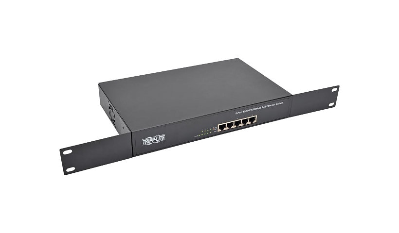 Tripp Lite 5-Port 10/100/1000 Mbps 1U Rack-Mount/Desktop Gigabit Ethernet Unmanaged Switch with PoE - switch - 5 ports -