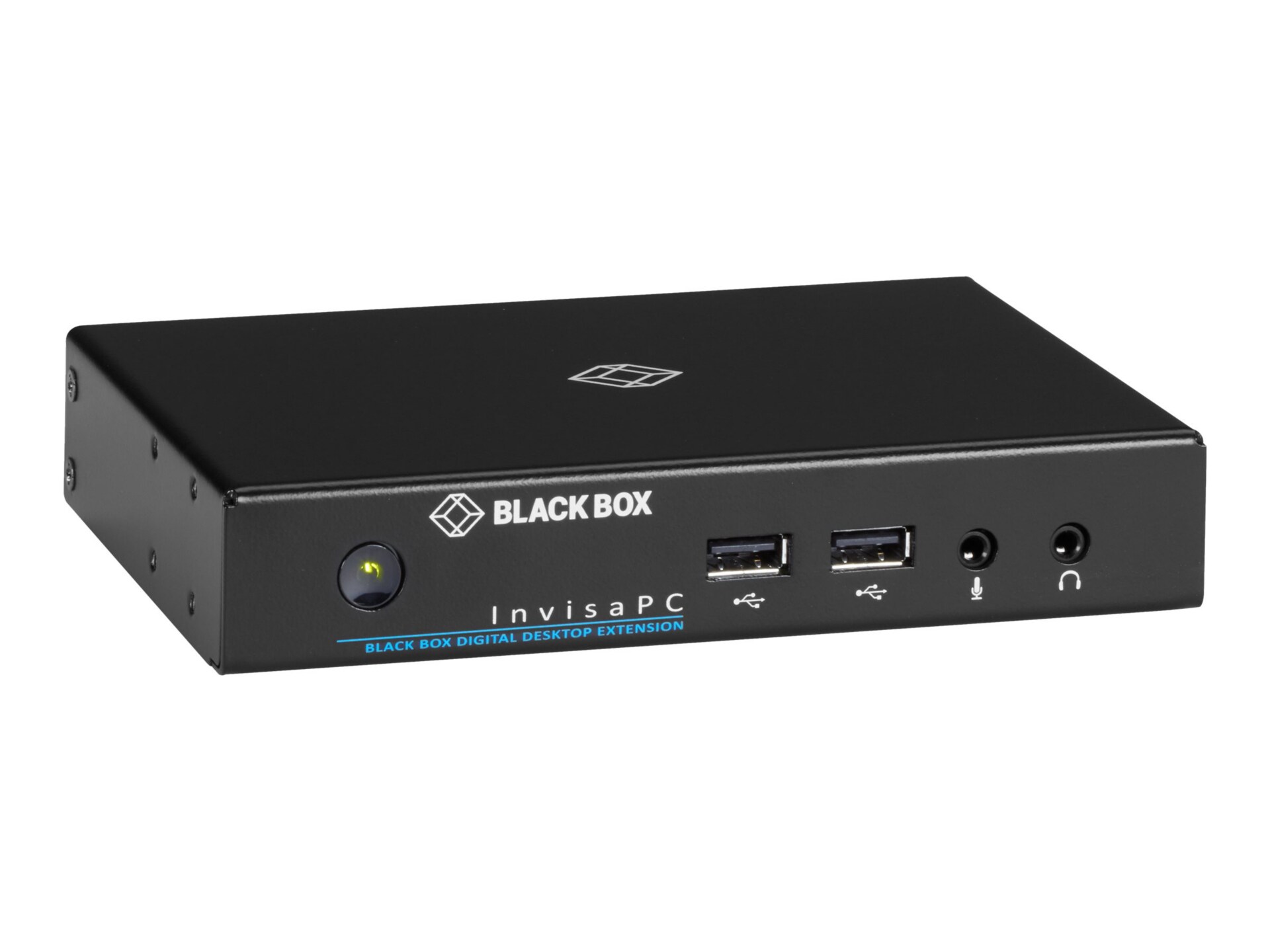 Black Box InvisaPC Single-Head with Serial/Audio Receiver - KVM / audio / serial / USB extender - 10Mb LAN, 100Mb LAN