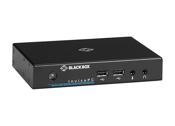 Black Box InvisaPC Single-Head with Serial/Audio Receiver - KVM / audio / serial / USB extender - 10Mb LAN, 100Mb LAN