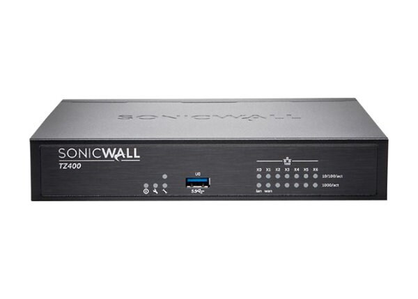 SonicWall TZ400 - security appliance - with 3 years SonicWALL Advanced Gateway Security Suite