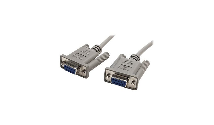 StarTech.com 10' RS232 Serial Null Modem Cable - 10ft Null Modem Cable