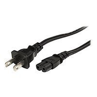 StarTech.com 6ft (2m) Laptop Power Cord, NEMA 1-15P to C7, 10A 125V, 18AWG, Power Brick Cable