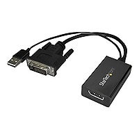 StarTech.com DVI to DisplayPort Adapter with USB Power - DVI-D to DP Video Adapter - DVI to DisplayPort Converter - 1920