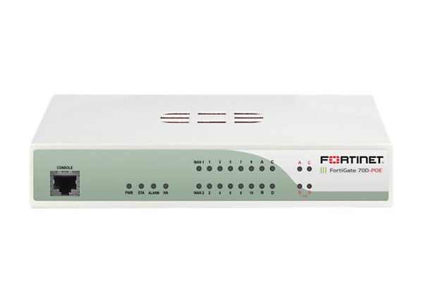 Fortinet FortiGate 70D-POE - UTM Bundle - security appliance - with 5 years FortiCare 24X7 Comprehensive Support + 5