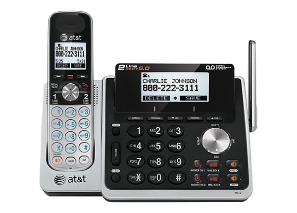 AT&T TL88102 - cordless phone - answering system with caller ID/call waiting