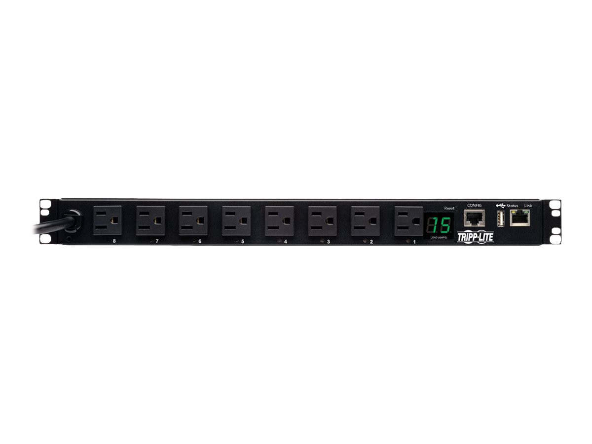 Tripp Lite PDU Switched 120V 1.4kW 15A 8 5-15R 5-15P LX Interface 1URM TAA