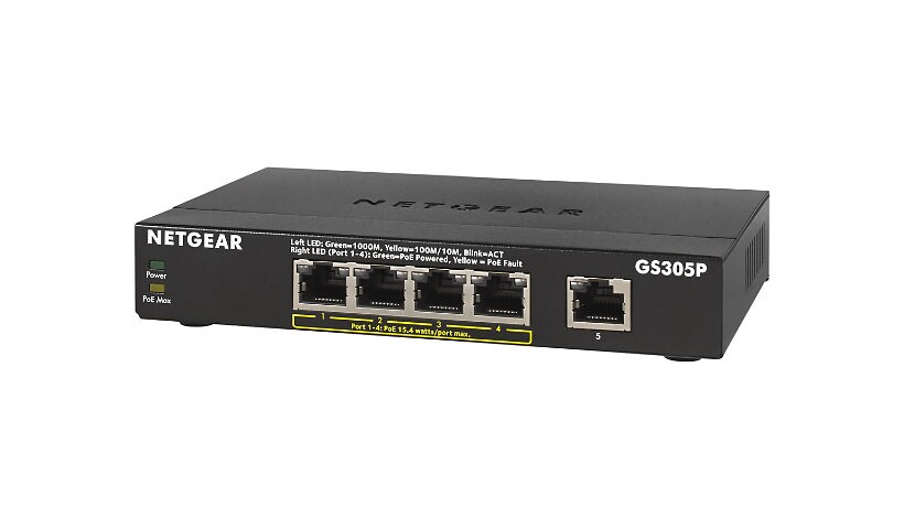 NETGEAR GS305P - switch - 5 ports - unmanaged
