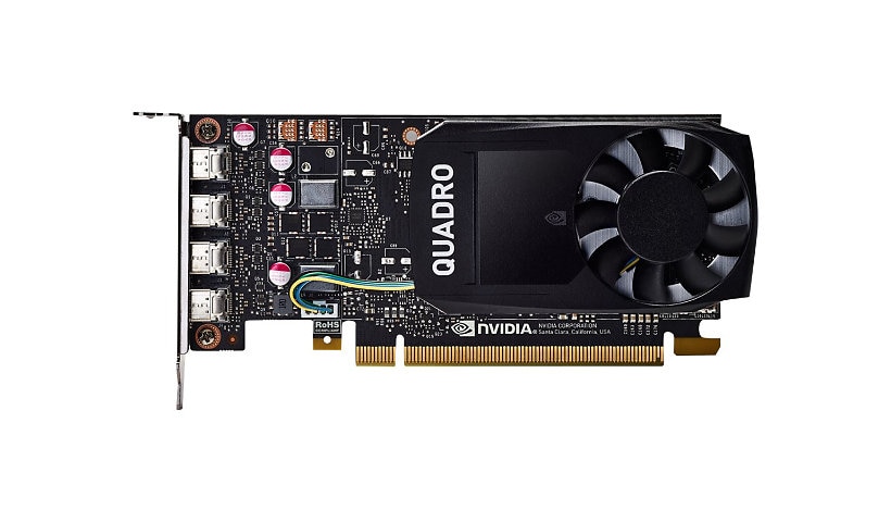 NVIDIA Quadro P1000 - graphics card - 1 GPUs - Quadro P1000 - 4 GB