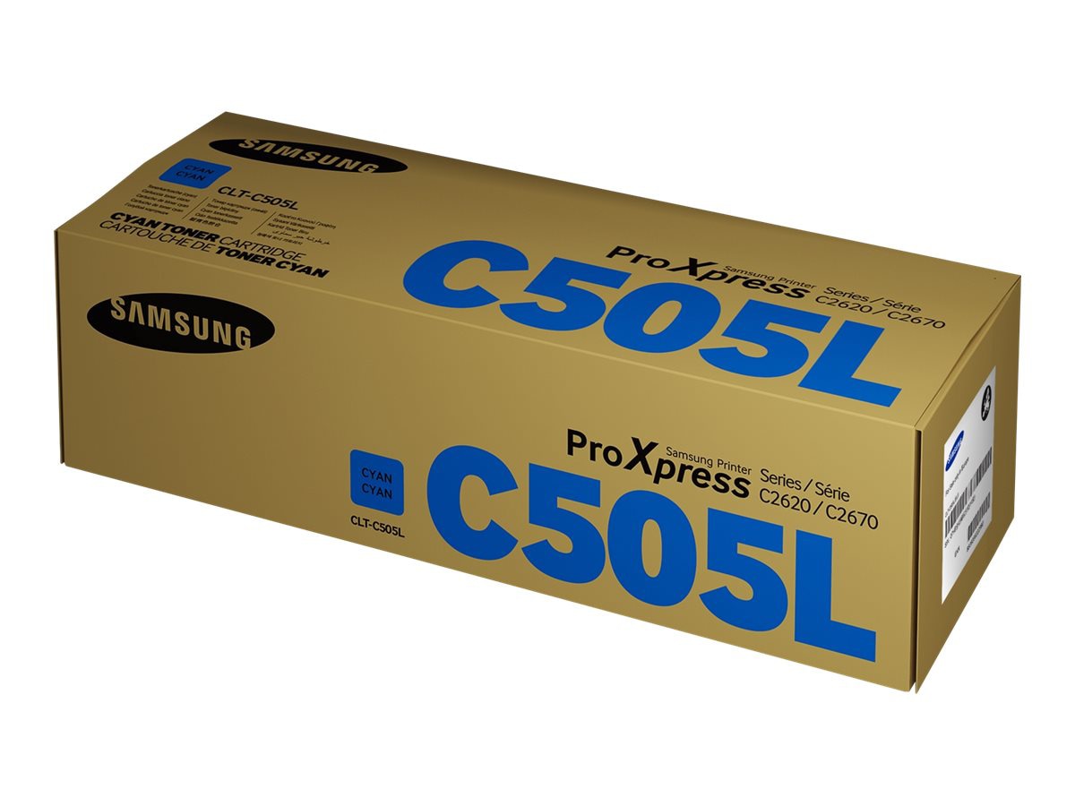 Samsung CLT-C505L (SU037A) High Yield Laser Toner Cartridge - Cyan - 1 Each