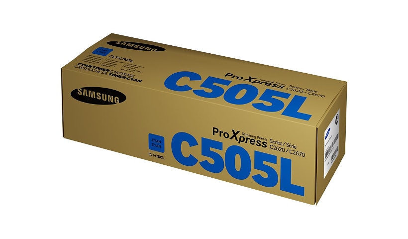 Samsung CLT-C505L (SU037A) High Yield Laser Toner Cartridge - Cyan - 1 Each