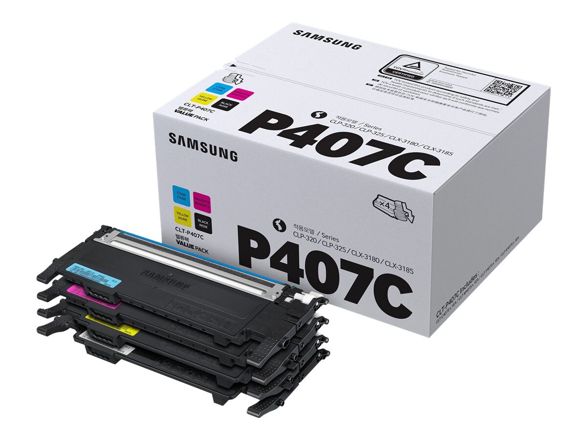 Samsung CLT-P407C - 4-pack - black, yellow, cyan, magenta - original - tone