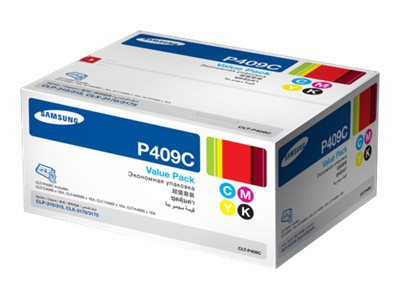 Samsung CLT-P409C - 4-pack - black, yellow, cyan, magenta - original - toner cartridge (SU397A)