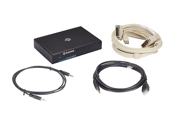 Black Box InvisaPC Single-Head with Serial/Audio Transmitter Kit - KVM / audio / serial / USB extender - 10Mb LAN, 100Mb