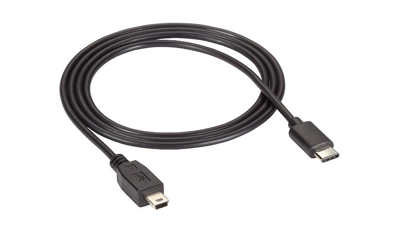 Black Box 1 Meter USB-C 3.1 Cable,Type C Male to USB2.0 Mini 5-Pin Male,3ft