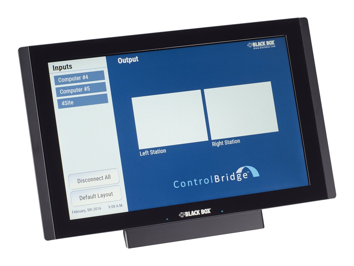Thumbnail 2 of 3 for Black Box ControlBridge Touch Panel Desktop, 7" - video conferencing device - TAA Compliant