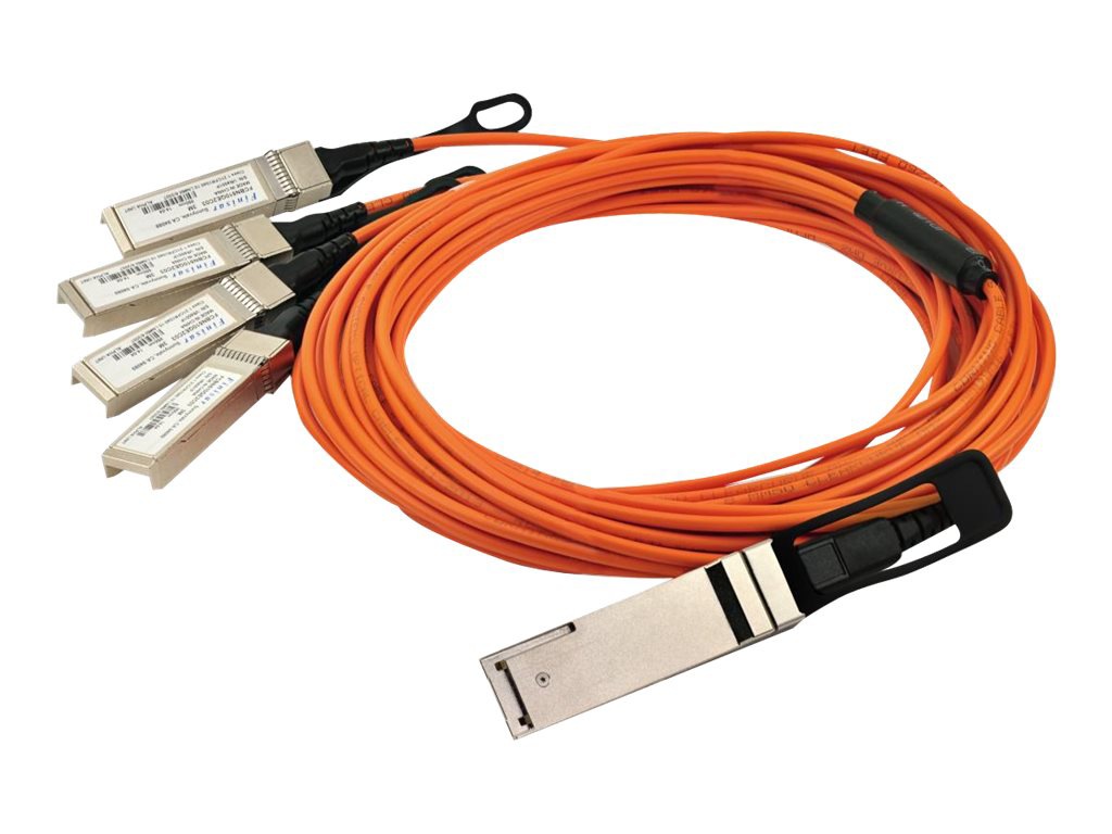 Finisar Quadwire 40G parallel fan-out active optical cable - 40GBase direct attach cable - 15 m