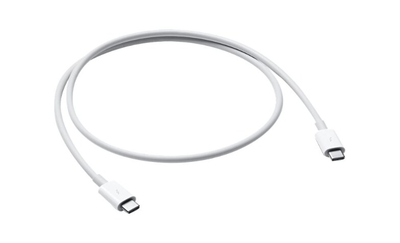 Apple - Thunderbolt cable - 24 pin to pin USB-C - 2.6 ft - MQ4H2AM/A - Audio & Video Cables -