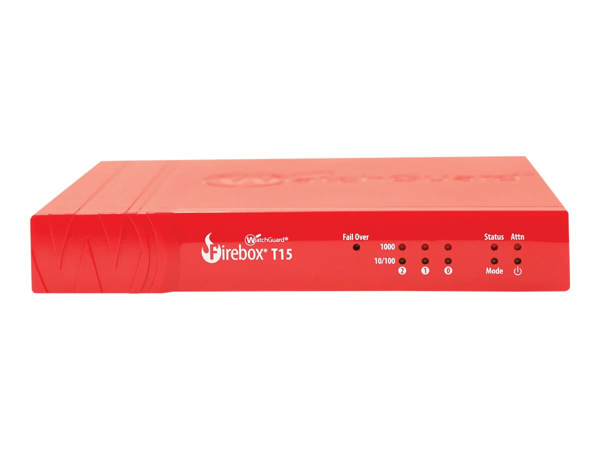 WatchGuard Firebox T15 - security appliance - with 3 years Standard Support