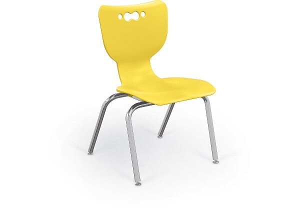Hierarchy Chair 12" 4 Leg Yellow Shell