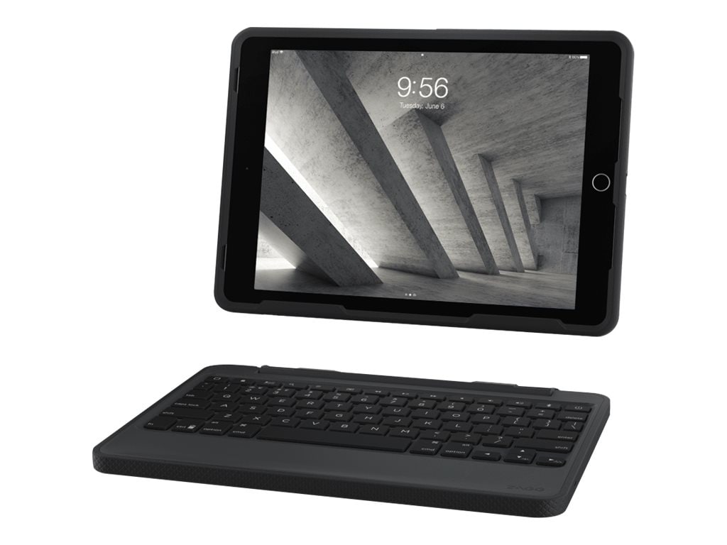 ZAGG Rugged Book Keyboard/Cover Case (Folio) for 9.7" Apple iPad Air 2, iPad Air, iPad Pro Tablet - Black