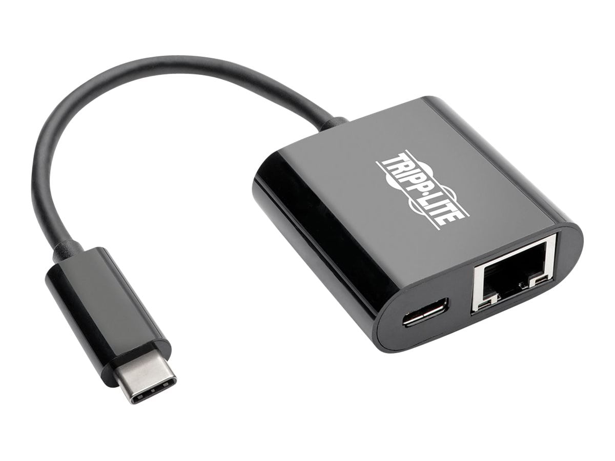 Tripp Lite USB-C to Gigabit Ethernet NIC Network Adapter 10/100/1000 Mbps  White - network adapter - USB-C 3.1 - Gigabit - U436-06N-GBW - USB Hubs 