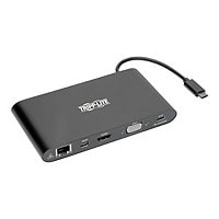 Tripp Lite USB 3.1 Gen 1 USB C Docking Station w/ USB-A, HDMI, VGA, mDP, Gigabit Ethernet, Mem Card, 3.5 mm &amp; USB-C