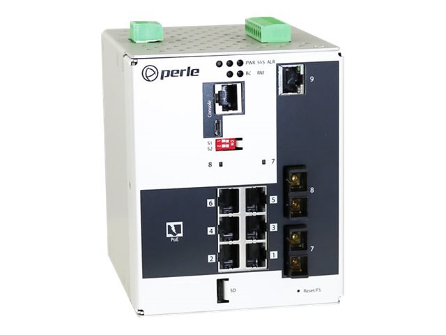 Perle IDS-509G2PP6-C2MD05-XT - switch - 9 ports - managed