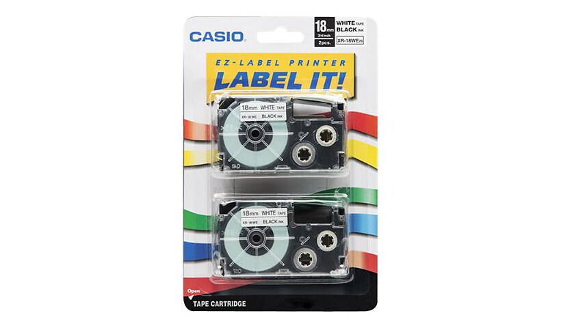 Casio Laber Printer Tape Cassette, 18mm double