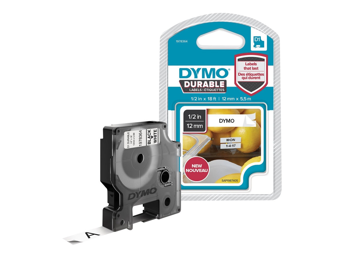 DYMO D1 Durable - label tape - 1 cassette(s) - - 1978364 - Paper & Labels 