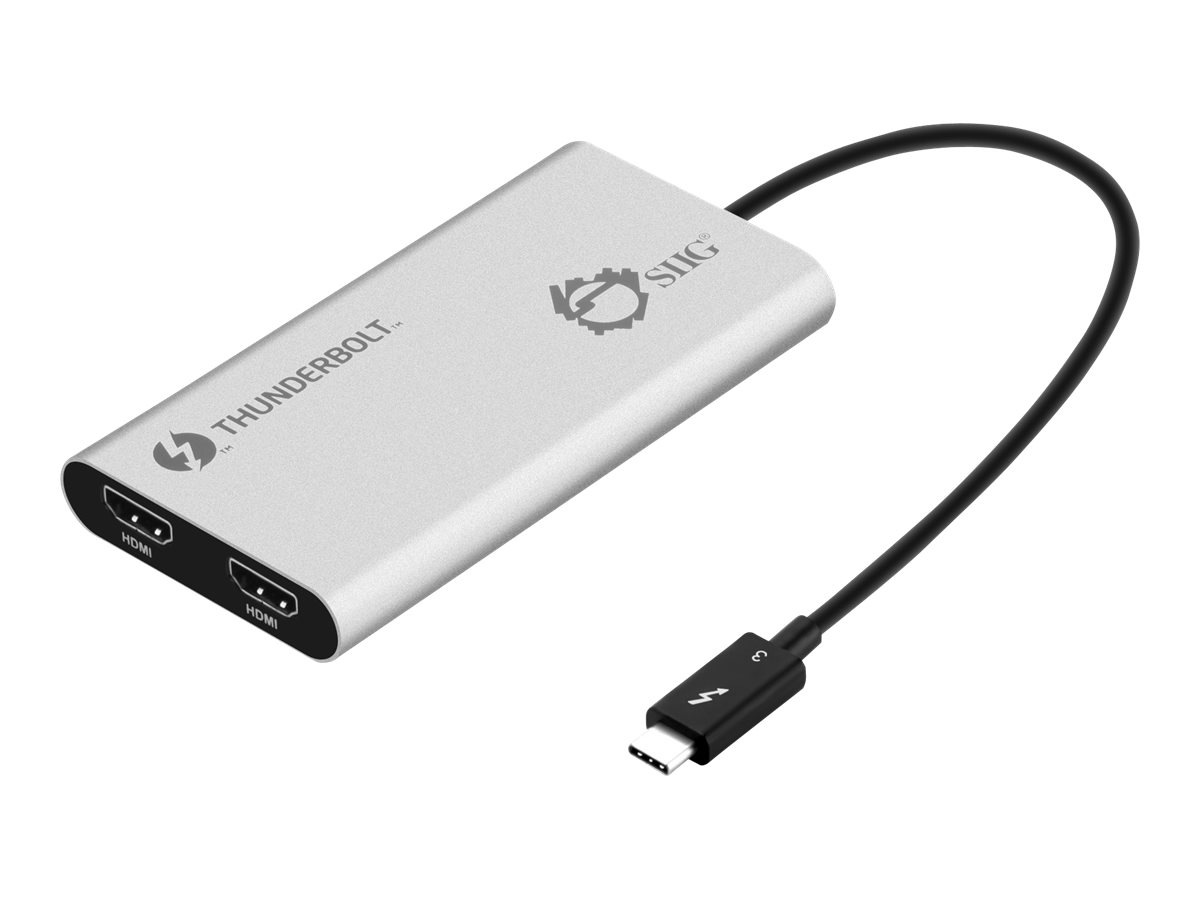 SIIG USB-C Thunderbolt V3 to Dual HDMI Adapter - external video adapter - s