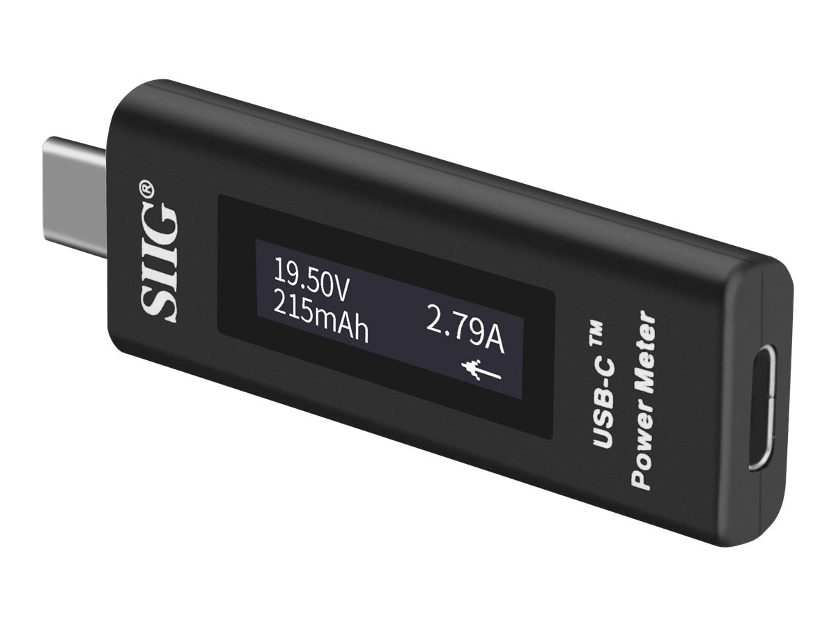 SIIG USB-C Power Meter Tester with Digital Indicator USB voltage and curren