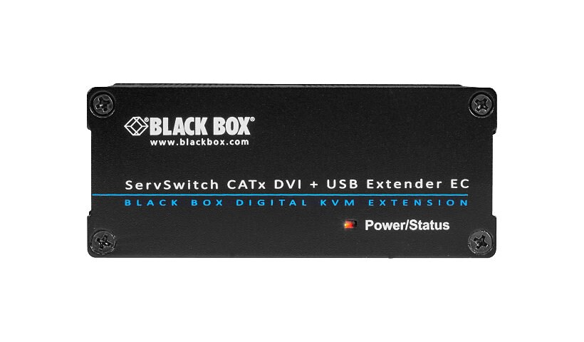 Black Box EC Series KVM CATx Extender Receiver - DVI-D, USB - KVM / USB ext