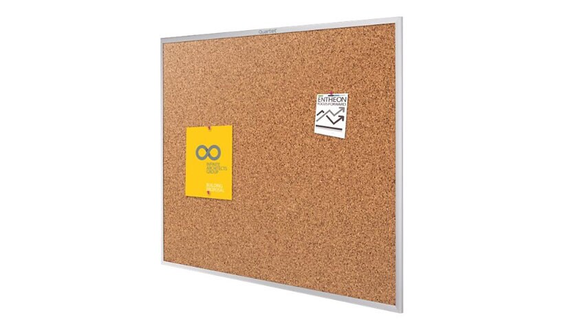 Quartet Standard bulletin board - 2438 x 1219 mm - brown