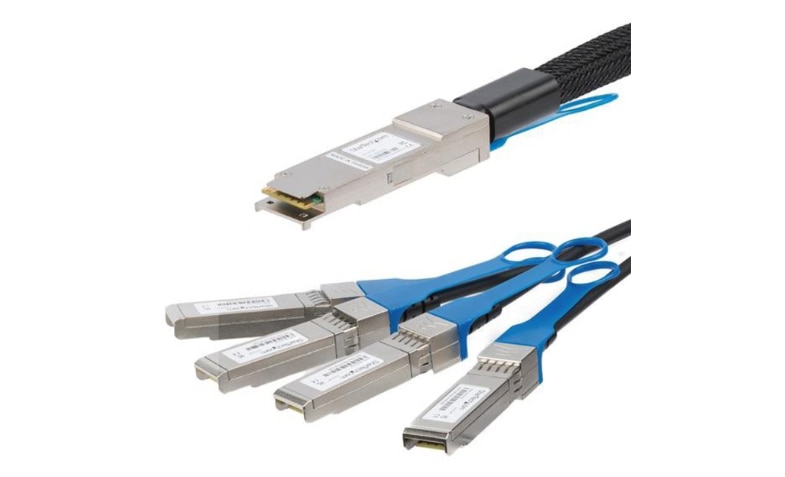 爆熱 StarTech.com QSFP+ DAC ブレークアウトケーブル 1m MSA準拠 ...