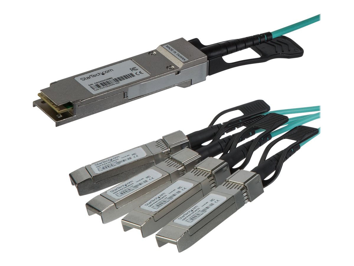 StarTech.com QSFP+ Breakout Cable for Cisco QSFP-4X10G-AOC10M 15m 40GbE DAC